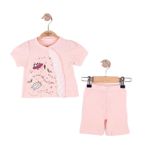 Костюм для девочки Bobby Baby Turtles, пике, летний, 3-18 м