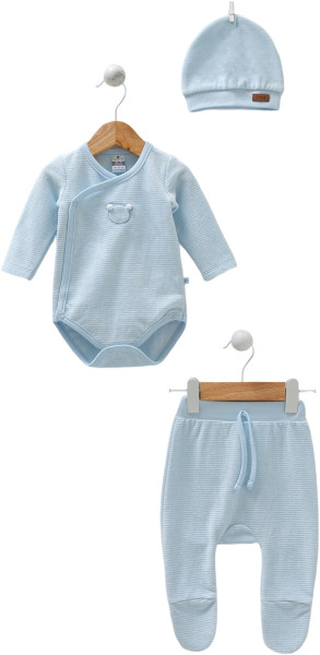 Комплект одежды для мальчика Caramell Mini Baby Boy, 3 элемента, велюр, 0-9 м