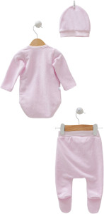 Комплект одежды для девочки Caramell Mini Baby Girl, 3 элемента, велюр, 0-9 м