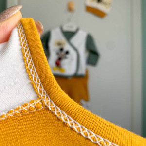 Комплект детской одежды Findik Mickey, 3 элемента, 100% хлопок, интерлок, 3-6 м