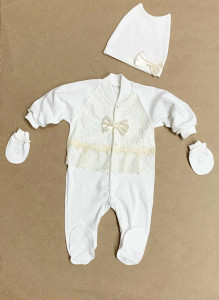 Комплект одежды для новорожденного Тома 60165, интерлок, 3 элемента, 0-1 м