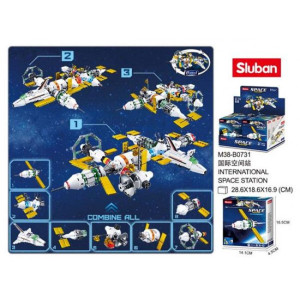 Конструктор SLUBAN Space Station, Космическая станция, 8в1, 58-71дет