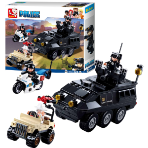 Конструктор детский SLUBAN Police Бронемашина, 324 детали