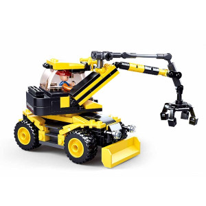 Конструктор детский SLUBAN Town Экскаватор 2в1, 196 деталей