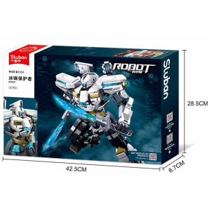 Конструктор детский SLUBAN Робот-Ледяной Страж, 561 деталь