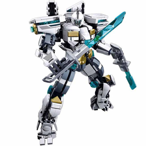 Конструктор детский SLUBAN Робот-Ледяной Страж, 561 деталь