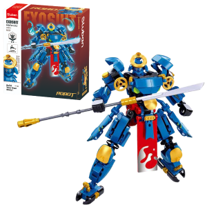 Конструктор детский SLUBAN Робот-Синий самурай, 230 деталей