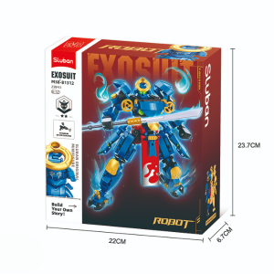 Конструктор детский SLUBAN Робот-Синий самурай, 230 деталей