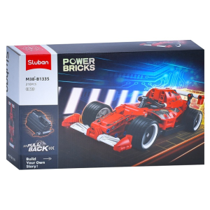 Конструктор детский SLUBAN Гоночная машина Формулы-1, 210 деталей