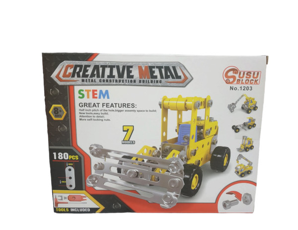 Конструктор на шурупах SB Creative Metal , металлический, 180 деталей