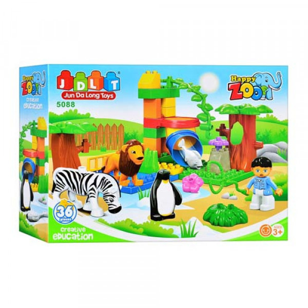 Конструктор JDLT 5088 Зоопарк, 36 деталей
