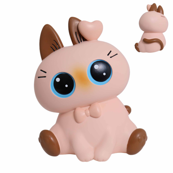 Копилка Кошечка, пластиковая, высота 22 см