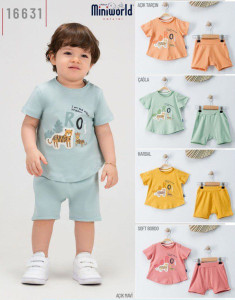 Костюм летний Miniworld Тигр, унисекс, хлопковый, 6-24 м