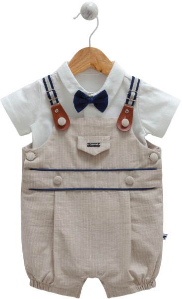 Костюм летний для мальчика Caramell, лен/хлопок, 1-12 м