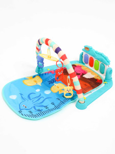 Развивающий коврик с дугой и пианино, для новорожденного, музыка и свет