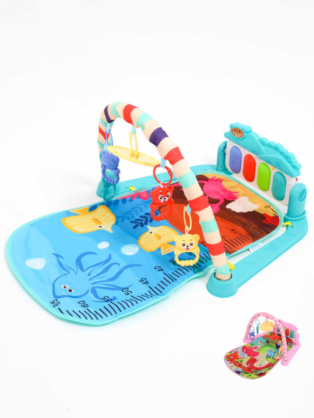 Развивающий коврик с дугой и пианино, для новорожденного, музыка и свет
