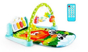 Коврик развивающий для младенца 9917-9918, на р/у, проектор, игрушки, пианино, 72х45 см
