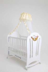 Кроватка детская Mom-Be Dream на полозьях, с опускающейся боковиной и ящиком