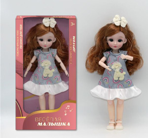 Кукла говорящая Веселая малышка, шарнирная, 30 см