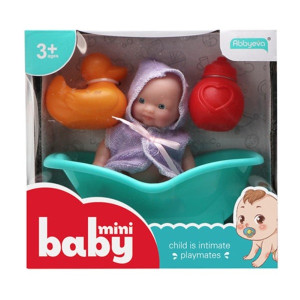 Пупс Abbyeva Baby mini, с аксессуарами, 12,5 см