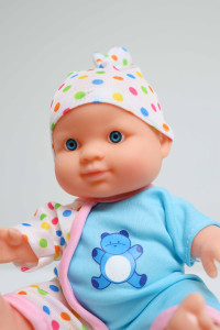 Кукла - пупс LunaBebe с погремушкой и посудой, 22 см