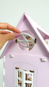 Домик кукольный DaVa Трехэтажный, с мебелью, деревянный