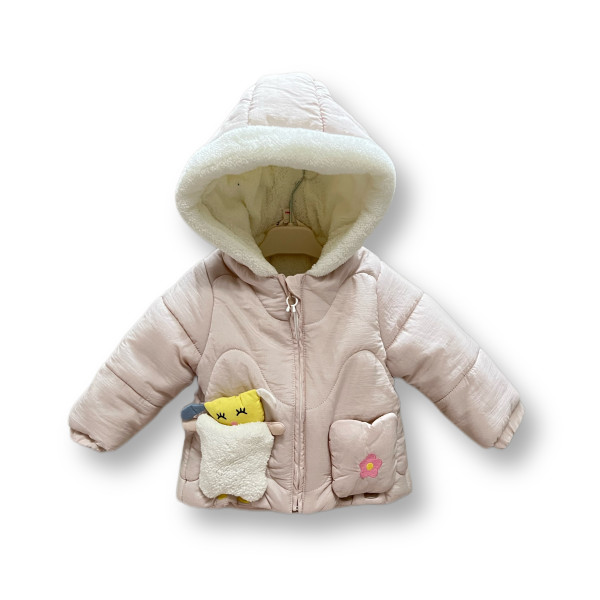 Куртка для девочки Овечка, плащевка/велсофт, зимняя, 1-5 лет