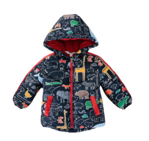 Куртка для мальчика Животные, плащевка/флис, еврозима, 1-5 лет