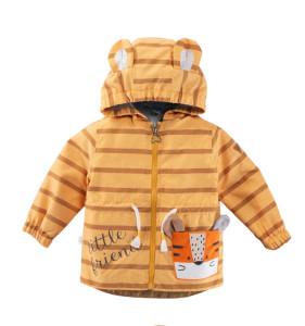 Куртка - ветровка детская Little Friend, с ушками, хлопковая подкладка, 6м-6 лет