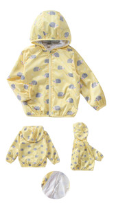 Куртка - ветровка детская Ежик, плащевка/хлопок, 1-6 лет