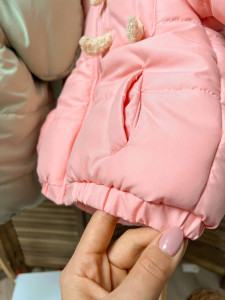 Куртка для девочки Игрушка Мишка, плащевка/велсофт, зимняя, 1-7 лет