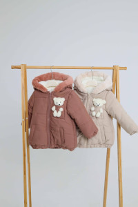 Куртка для девочки Игрушка Мишка, плащевка/велсофт, зимняя, 1-7 лет