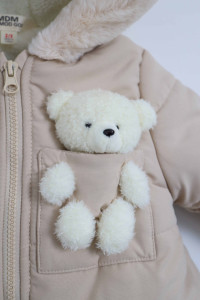 Куртка для девочки Игрушка Мишка, плащевка/велсофт, зимняя, 1-7 лет