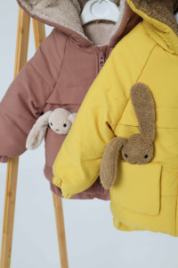 Куртка демисезонная Зайчик, плащевка/велсофт, для девочки, 1-7 лет
