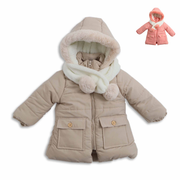 Куртка для девочки Помпон, плащевка/велсофт, зимняя, 1-7 лет