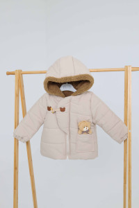 Куртка для мальчика Мишка, плащевка/велсофт, еврозима, 2-7 лет