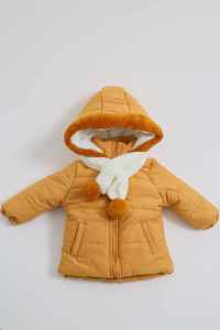 Куртка детская с шарфом, плащевка/велсофт, унисекс, еврозима, 2-7 лет