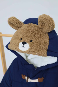 Куртка для мальчика Мишки, плащевка/велсофт, еврозима, 2-7 лет