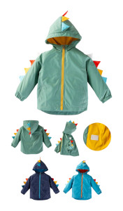 Куртка для мальчика Динозавр, демисезонная, хлопковая подкладка, 1-5 лет