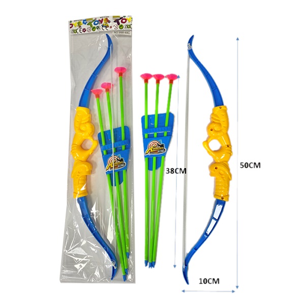 Лук со стрелами 44728, на присоске, 50 см