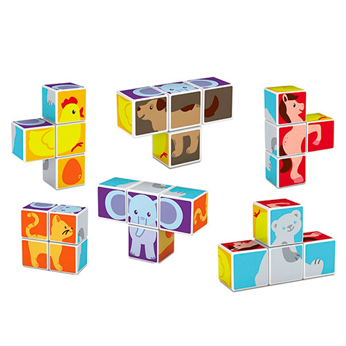 Конструктор магнитный KK1711332 Кубики, 4 шт.