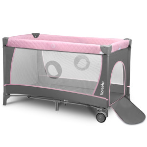 Манеж-кровать Lionelo Flower, с пеленатором, дугой с игрушками, с сумкой-переноской