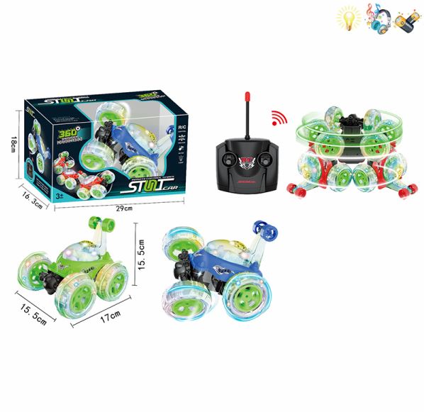 Машинка Stant car 000205, на радиоуправлении, трюковая, перевертыш со светом и звуком