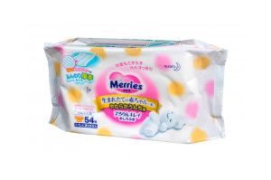 Салфетки влажные Merries, мягкие, очищающие, 54шт.