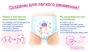 Трусики Merries M (6-10 кг), 1 шт., японские