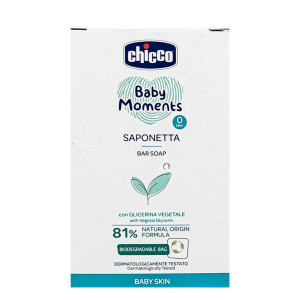 Мыло детское Chicco Baby Moments Мягкая пена, с глицерином, 100 г