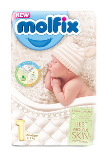 Подгузники Molfix Comfort Econom Newborn №1 (2-5кг) 62шт.