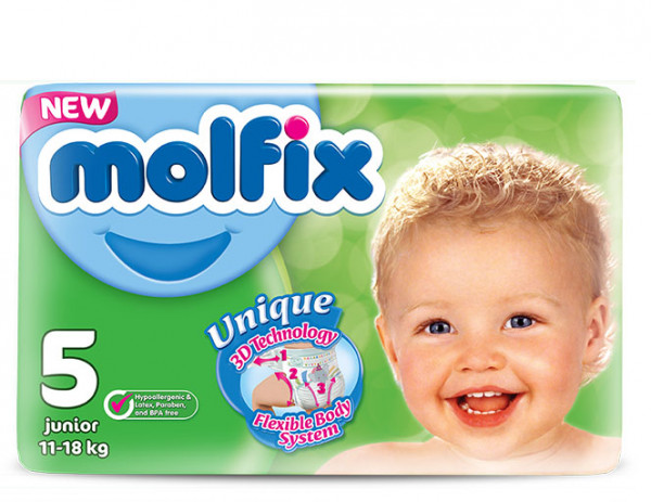 Подгузники Molfix Comfort Junior №5 (11-18кг), 36шт.