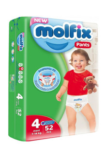 Трусики Molfix Pants Jumbo Maxi №4 (9-14кг) 52шт.
