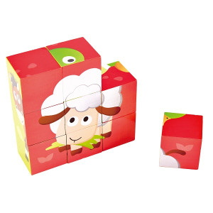 Кубики деревянные Hape E1618/1619, 9 деталей